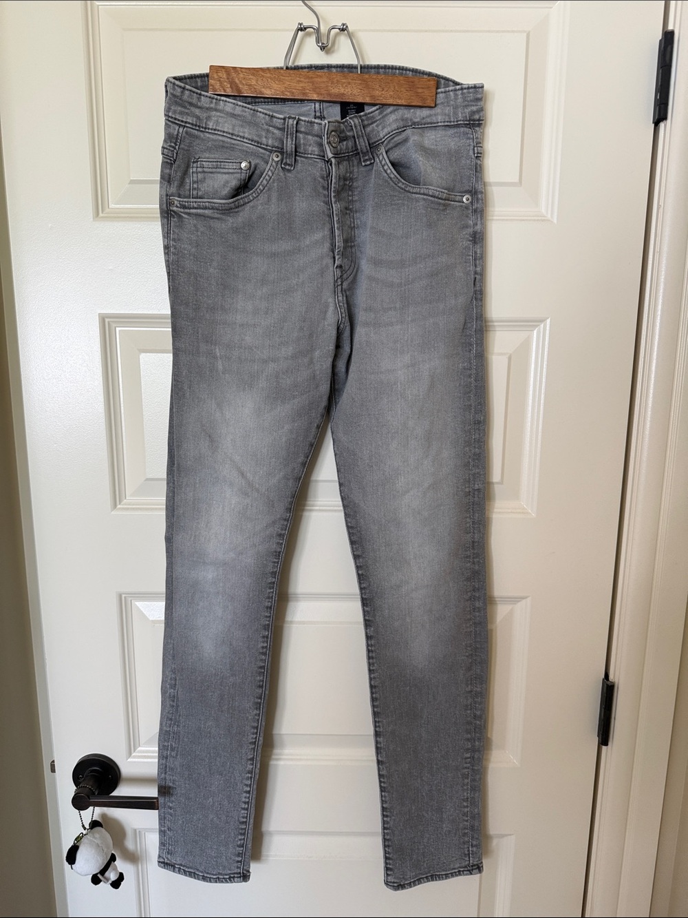 H&M Men's Skinny Jeans in Grey Wash